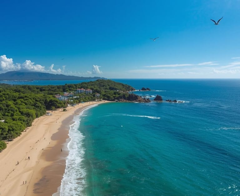 Beach and coastal scenery in Sosúa on the Dominican Republic’s North Coast.