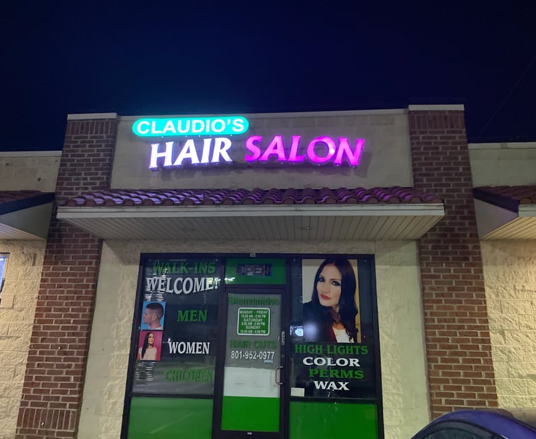 Claudios Hair Salon Store Front