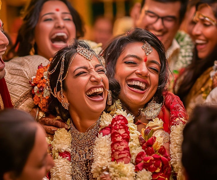 brides maids enjoy during a destination wedding