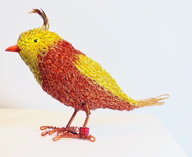 SOMERLED - pine and plated wire by Guy Cranston