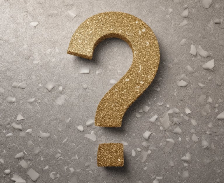 a golden question mark