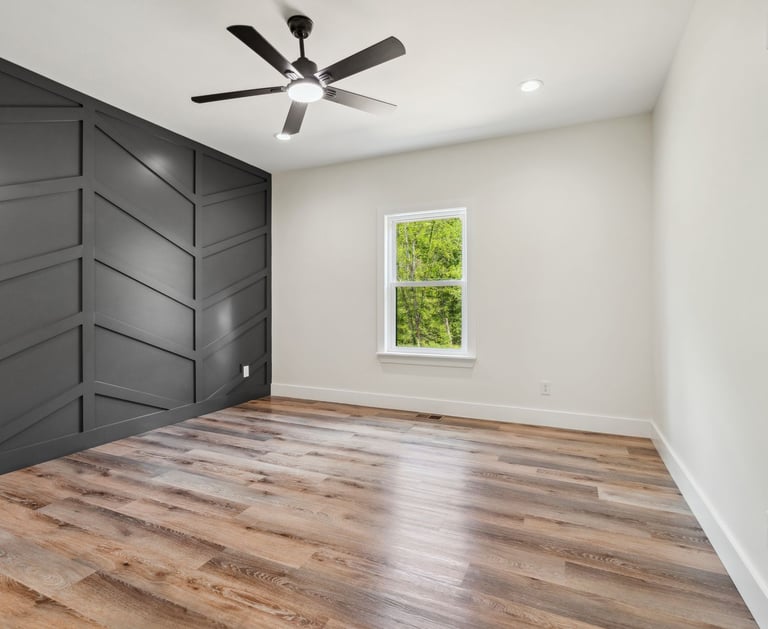 Master bedroom of a new home build