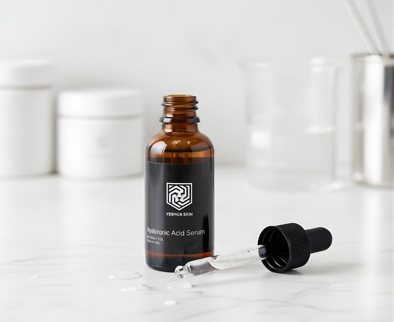 a brown bottle of YESHUA Skin Cosmetics Serum