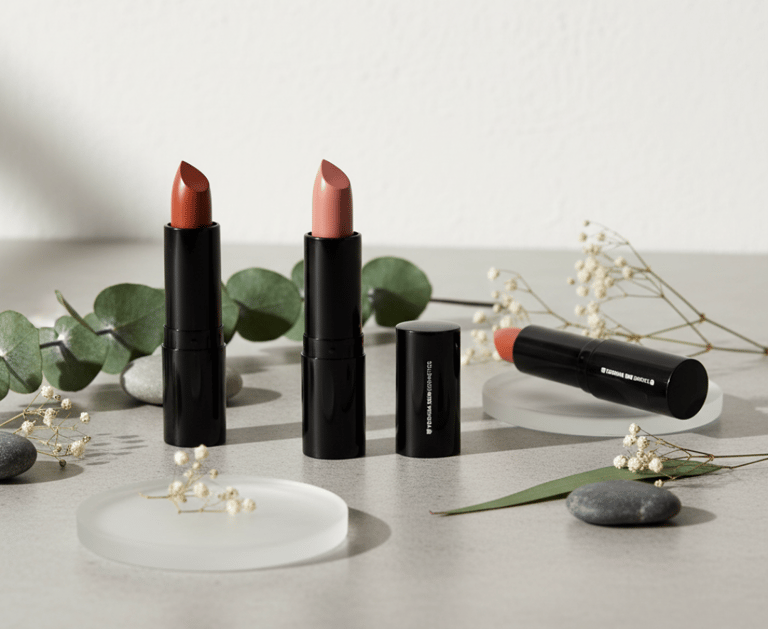 a variety of lipsticks on a table