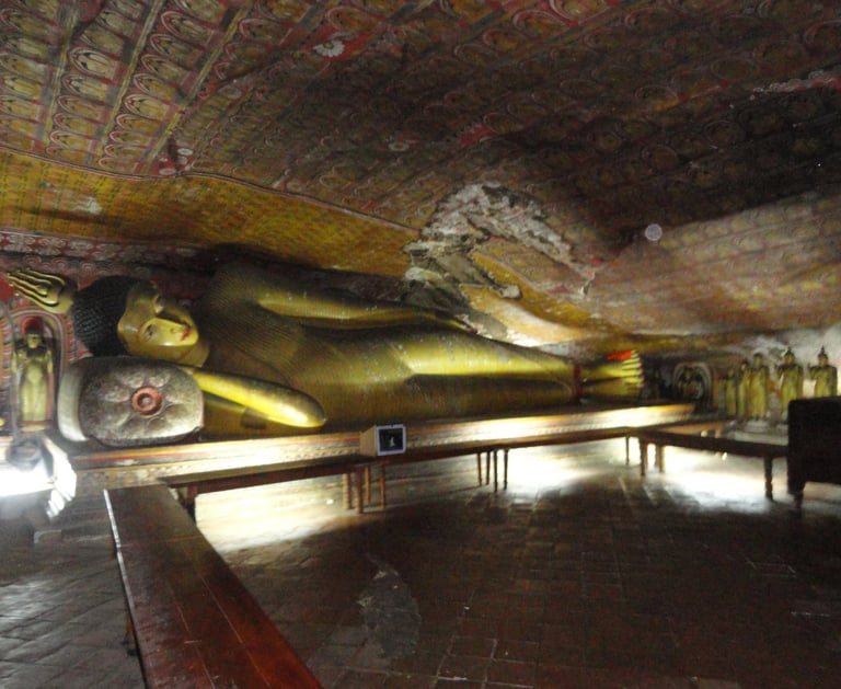 Inside the dambulla cave