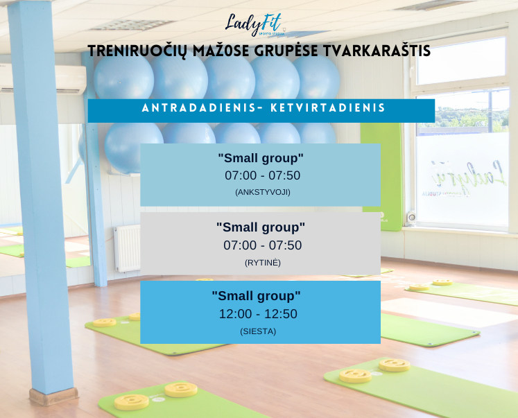 Treniruotes mažose grupėse, naujiena