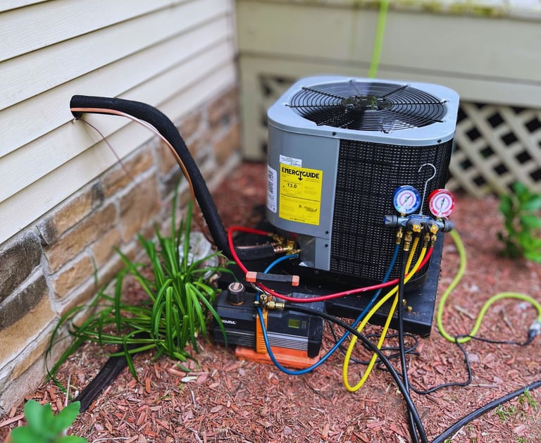 Air Conditioner installed at a residence in Mayville, WI.
