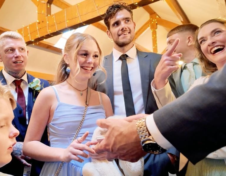 magic at wedding reception