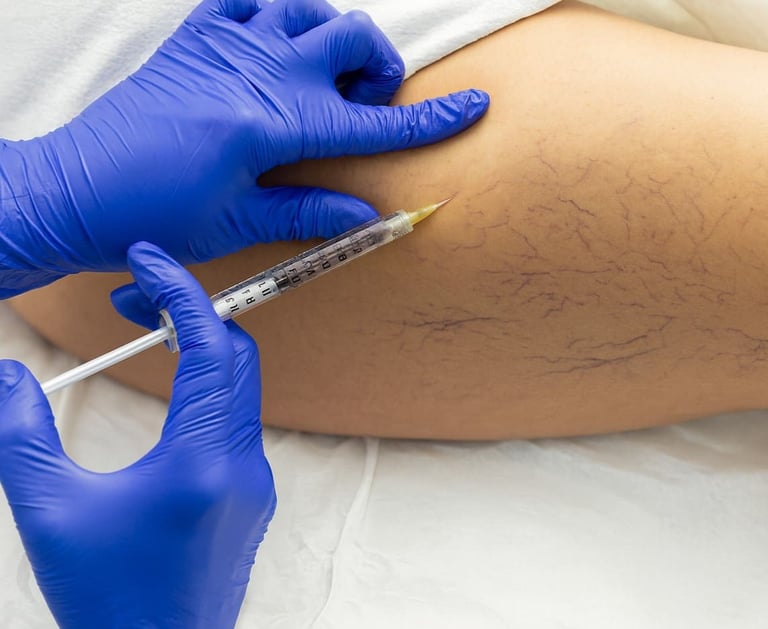 scleroterapia di capillari e teleangectasie