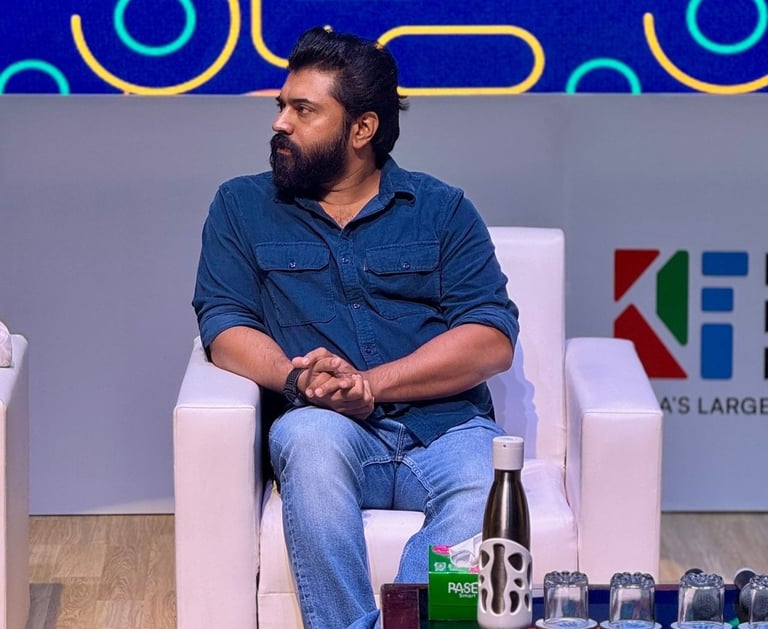 Actor nivin pauly with liquisip at Kerala Innovation Festival 2025  by kerala startup mission