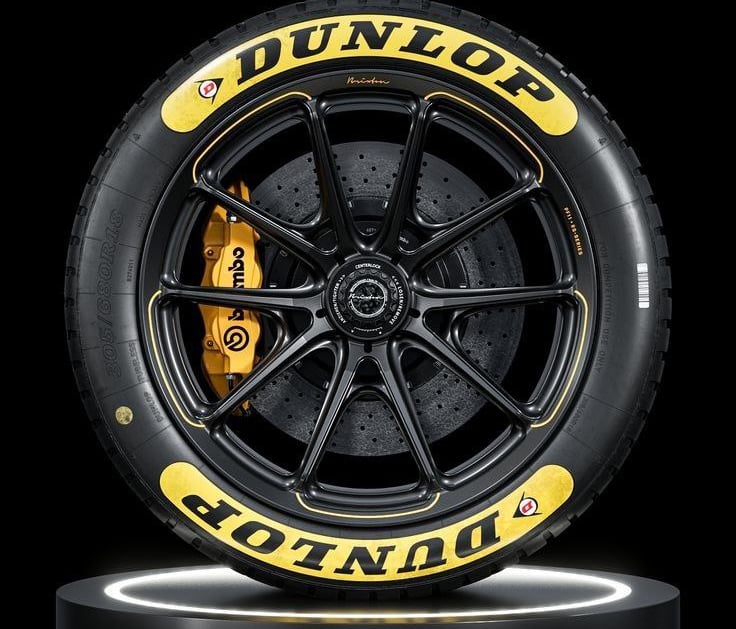 close up sidewall of dunlop tyre sold at the tire shop in nigeria