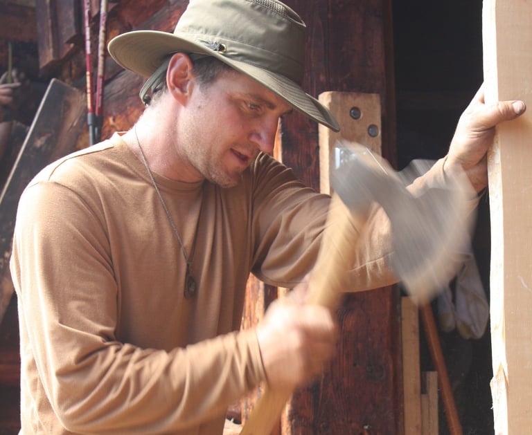 Traditional restoration using hand tools