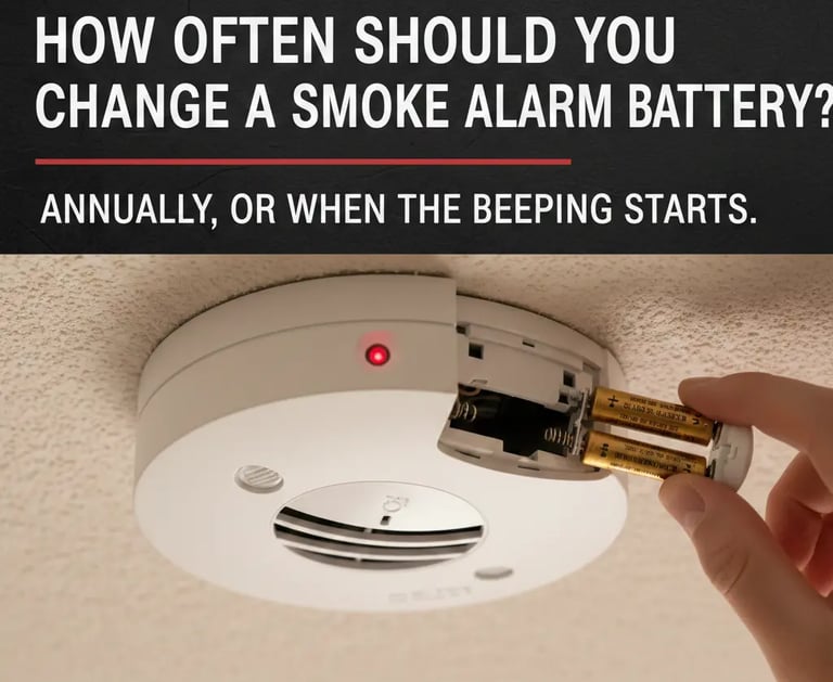 how do you change battery in smoke alarm time period