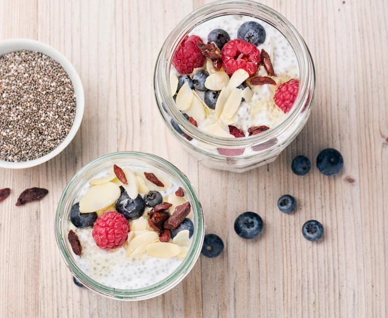 Keto  Berry Coconut Chia Pudding