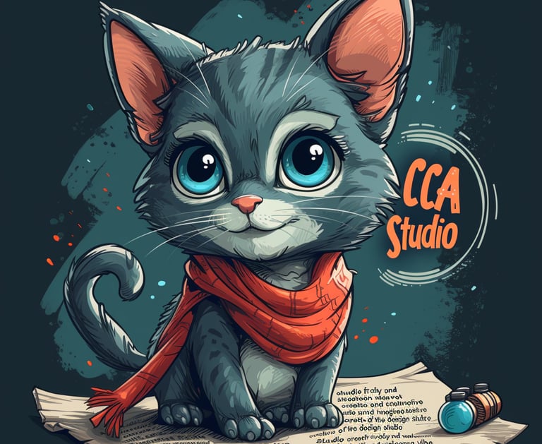 Le chat de CCA Studio, création de mascottes de marques