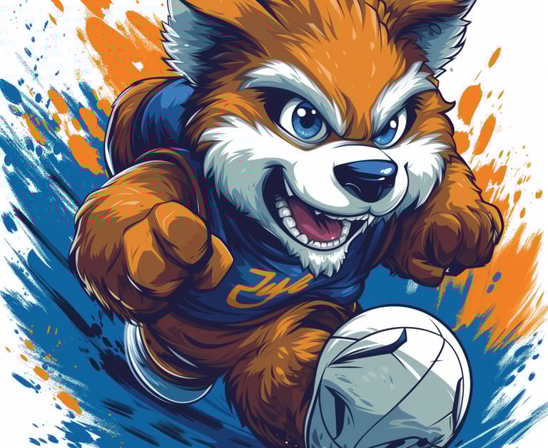 alt="Mascotte sportive winner pour équipes et événements - CCA Studio"