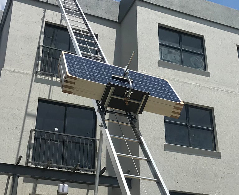 montagem rápida de paneis solares com elevador