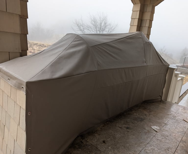 Custom biminis and covers designed using traditional plastic patterning and 3D tools