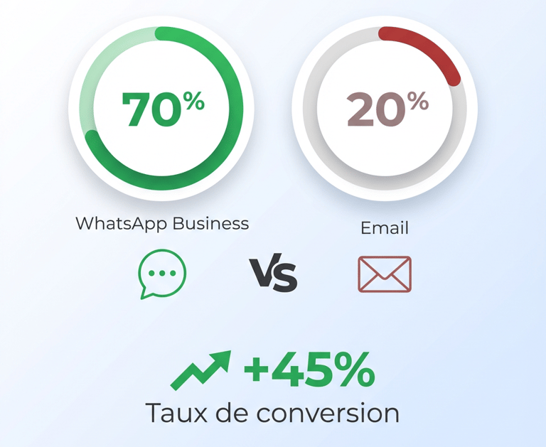 Comaparaison entre Whatsapp Business et L'Email Marketing