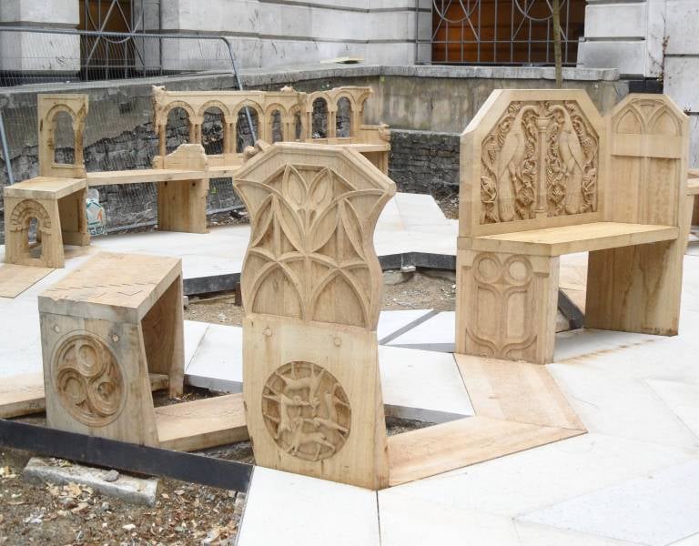 Pancras Lane Benches by Sarah Liptrot