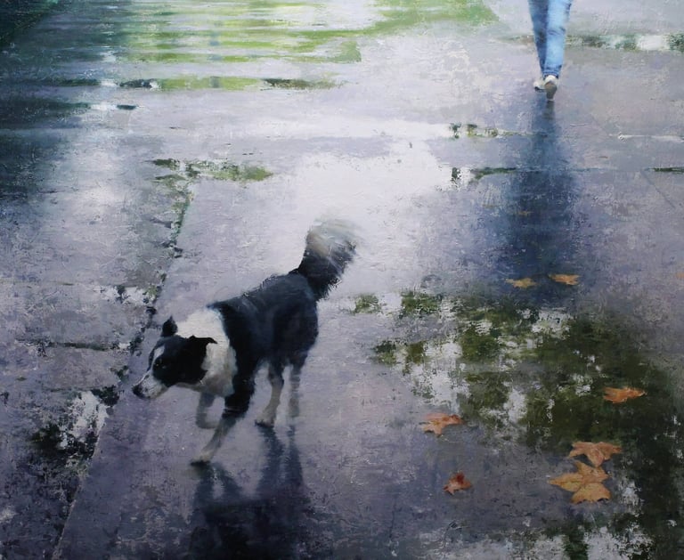 COMPOSICION EN DIA MOJADO 92 X 122