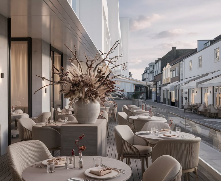 restaurant décoration fleurs