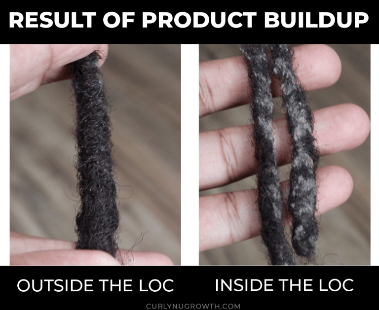 a dreadlock with product build up