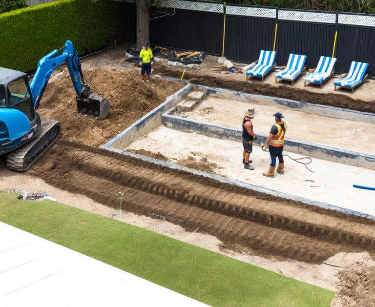 Construcción de Piscinas. Excavación y Preparación del Terreno