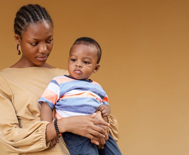 A woman with her boy
