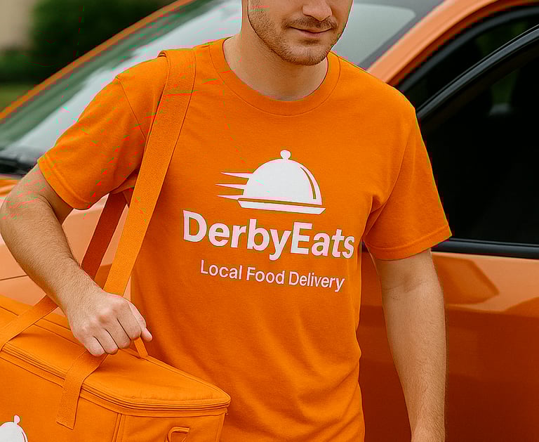 DerbyEats driver out for food delivery