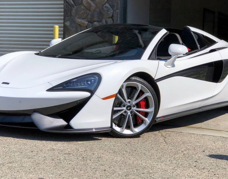 Expert tint application on a McLaren supercar windshield using ceramicIR tint in Livermore CA