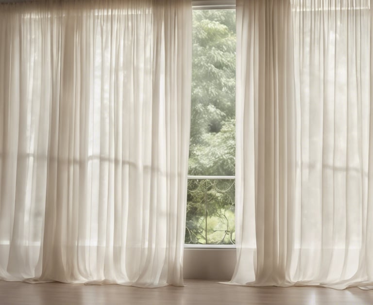 Ilgos dieninės užuolaidos and didelių langų