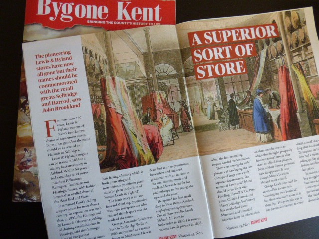 magazine article by John Brookland in Bygone kent 