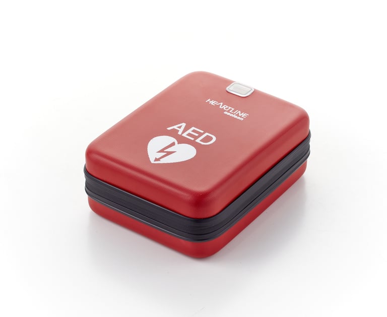 Defibriliatorius su transportavimo krepšiu