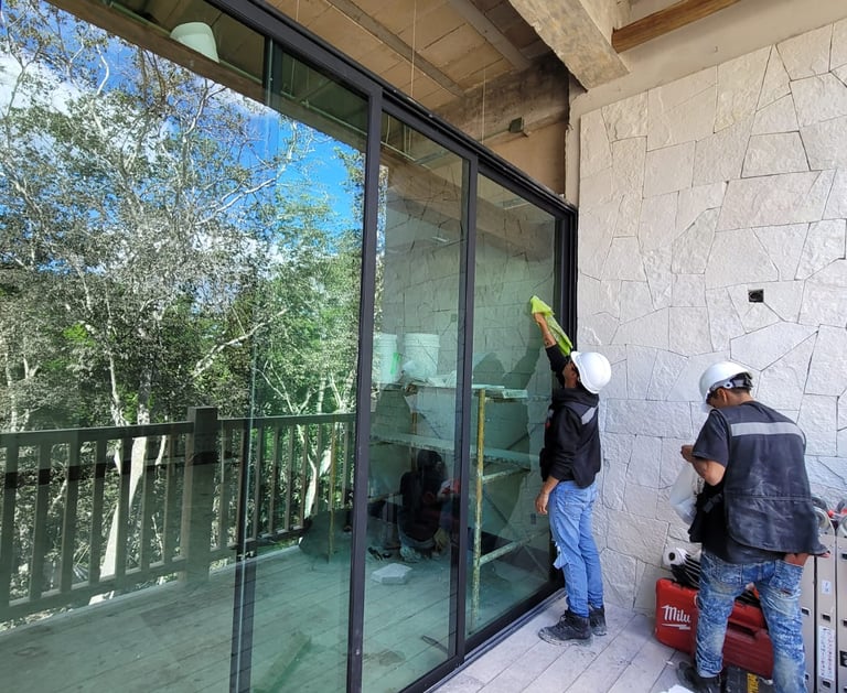 Equipo trabajando en una remodelacion en Atizapan