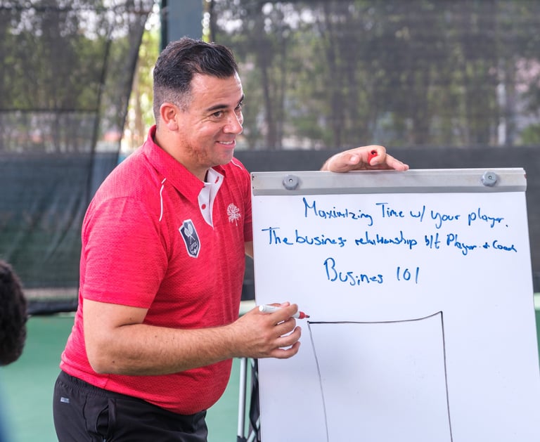Cesar Performance Coach at GPTCA seminar where he is training coaches