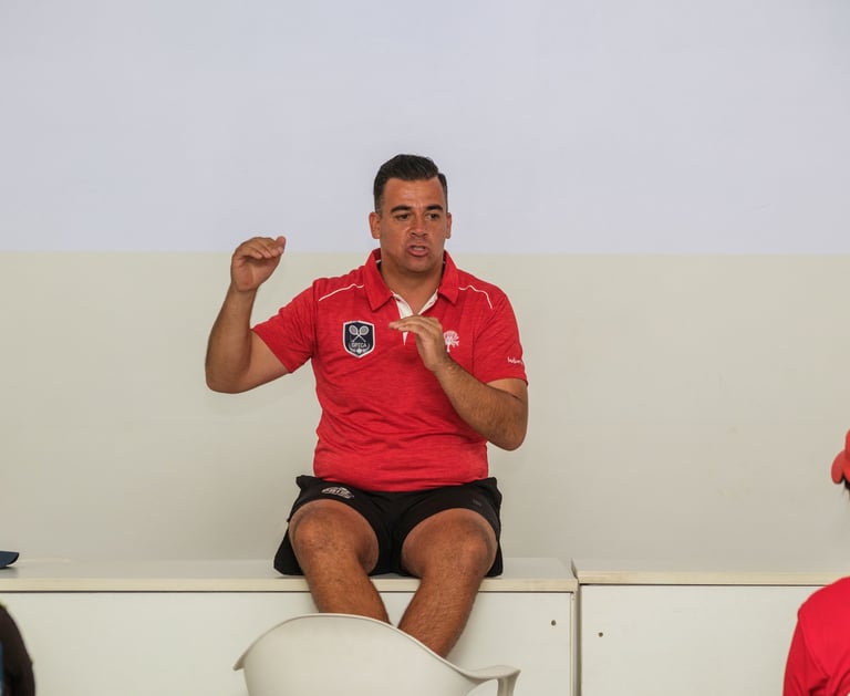 Cesar Performance Coach at GPTCA seminar where he is training coaches