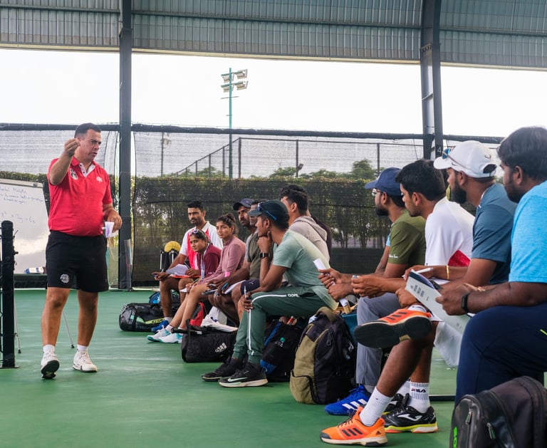 Cesar Performance Coach at GPTCA seminar where he is training coaches