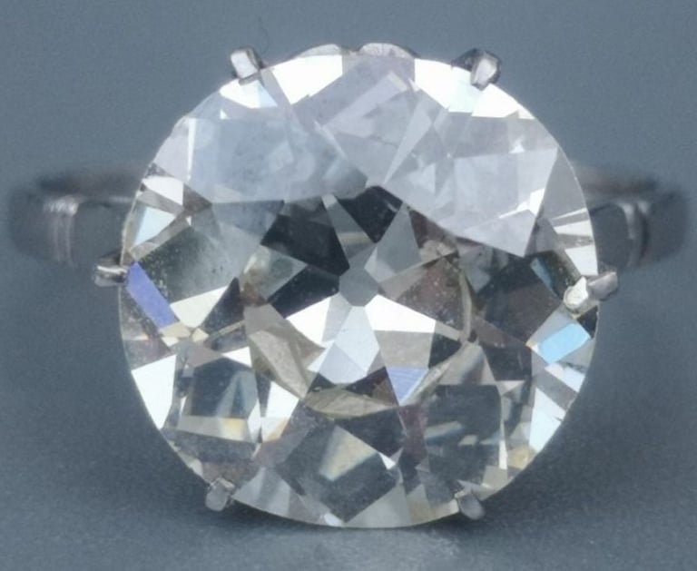 5.5 carat old cut diamond solitaire