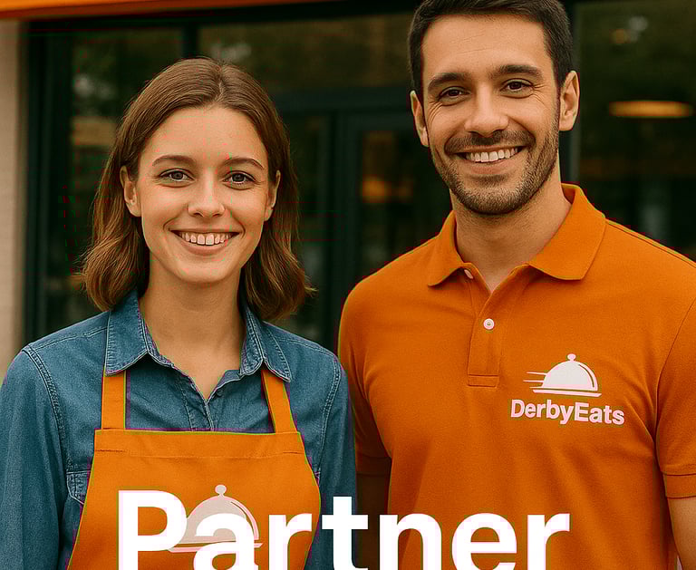 DerbyEats manager and restaurant manager for a partnership