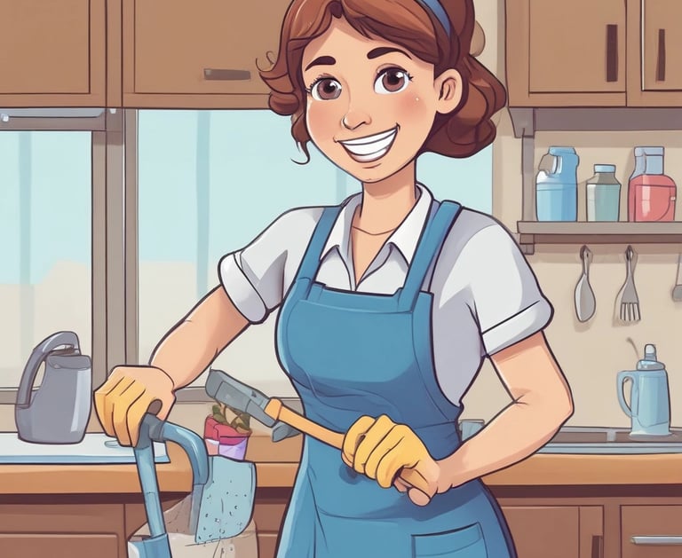 Femme nettoyant des cadres de fenêtres intérieures avec un chiffon humide.