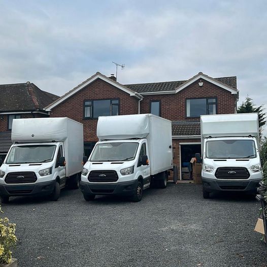 3 white vans owned by deanos removals