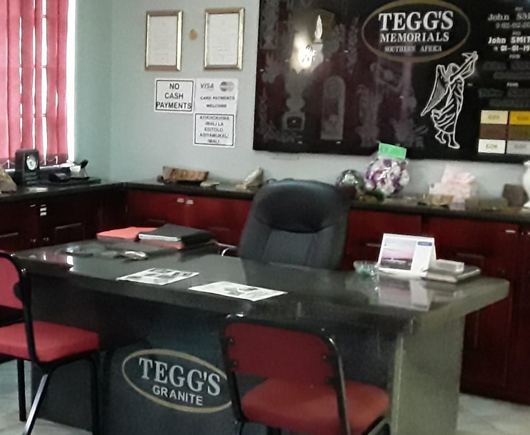 Reception area at Tegg's Granite