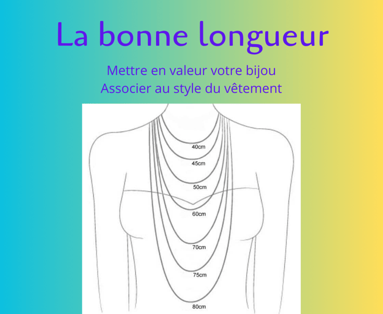 La longueur des colliers bijoux Les Couleurs de Lo