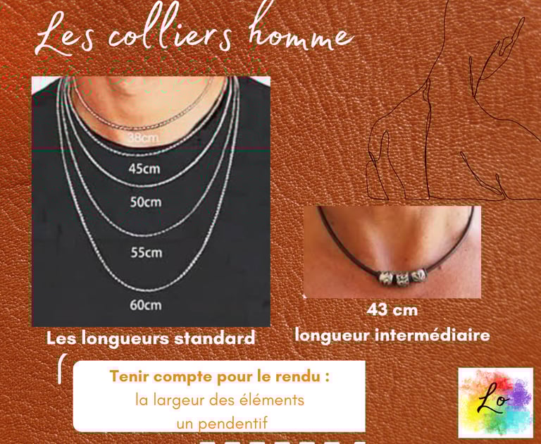 Longueur des colliers homme Les Couleurs de Lo