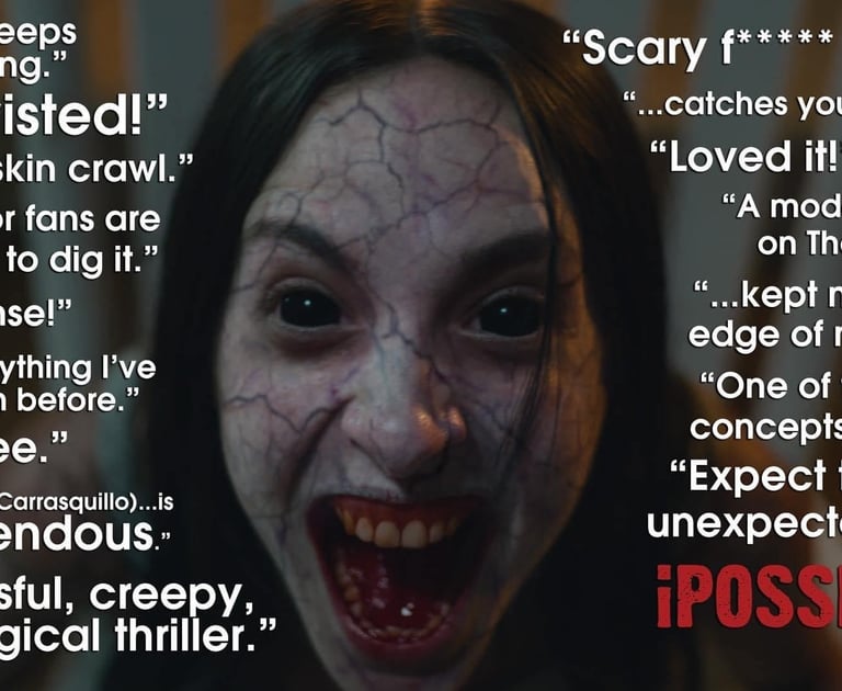 a woman with a creepy face and a creepy smile on her face