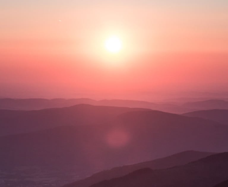 Puesta de sol. Silencio y calma para reflexionar