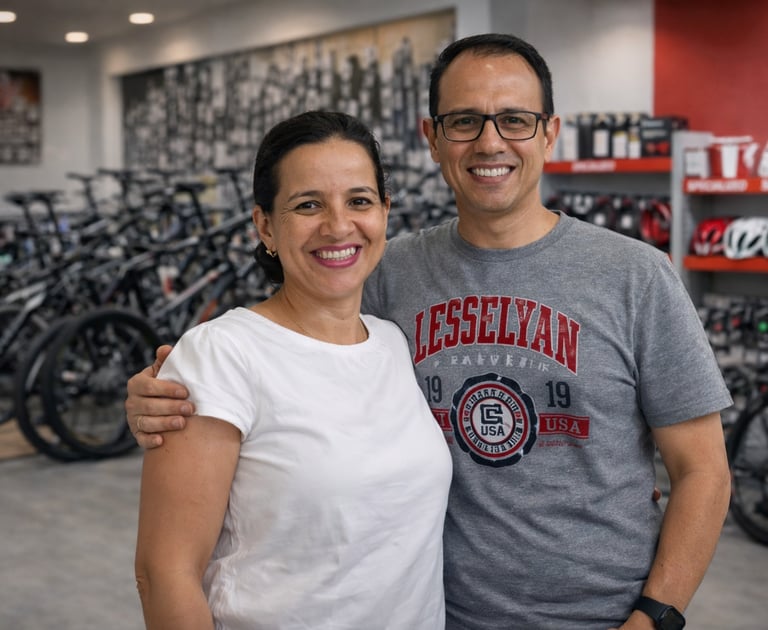 foto de los fundadores del almacen de bicicletas