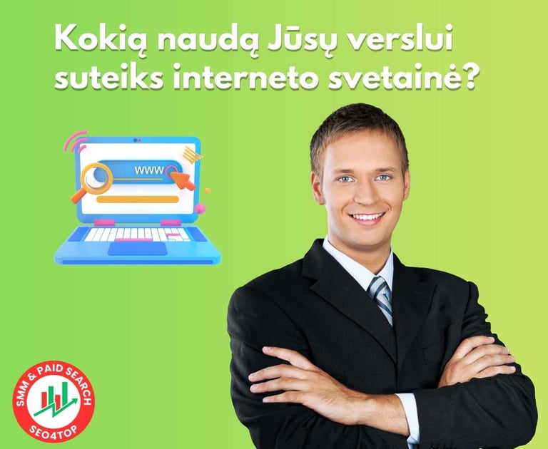Kokią naudą Jūsų verslui suteiks interneto svetainė?