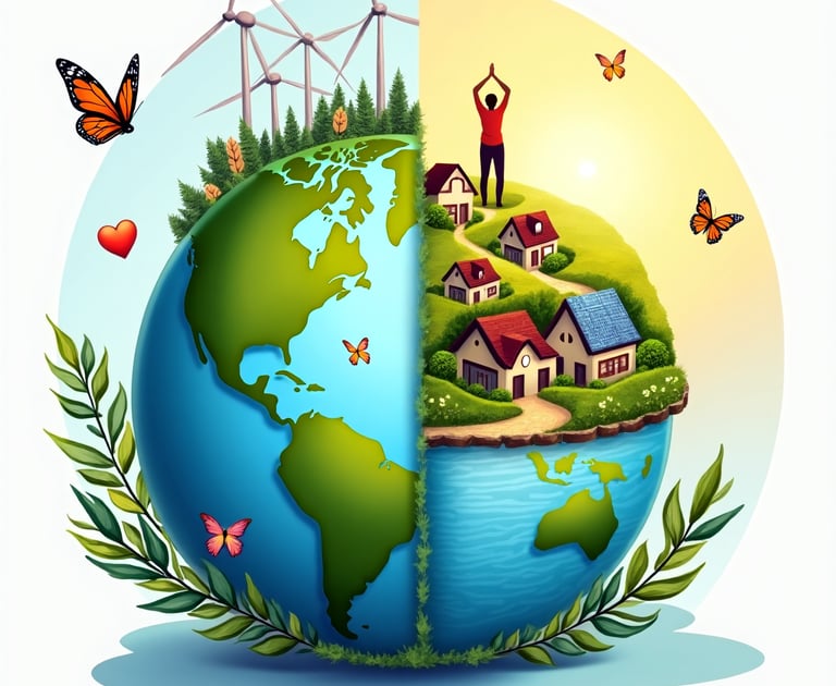 a globe with a globe in the middle